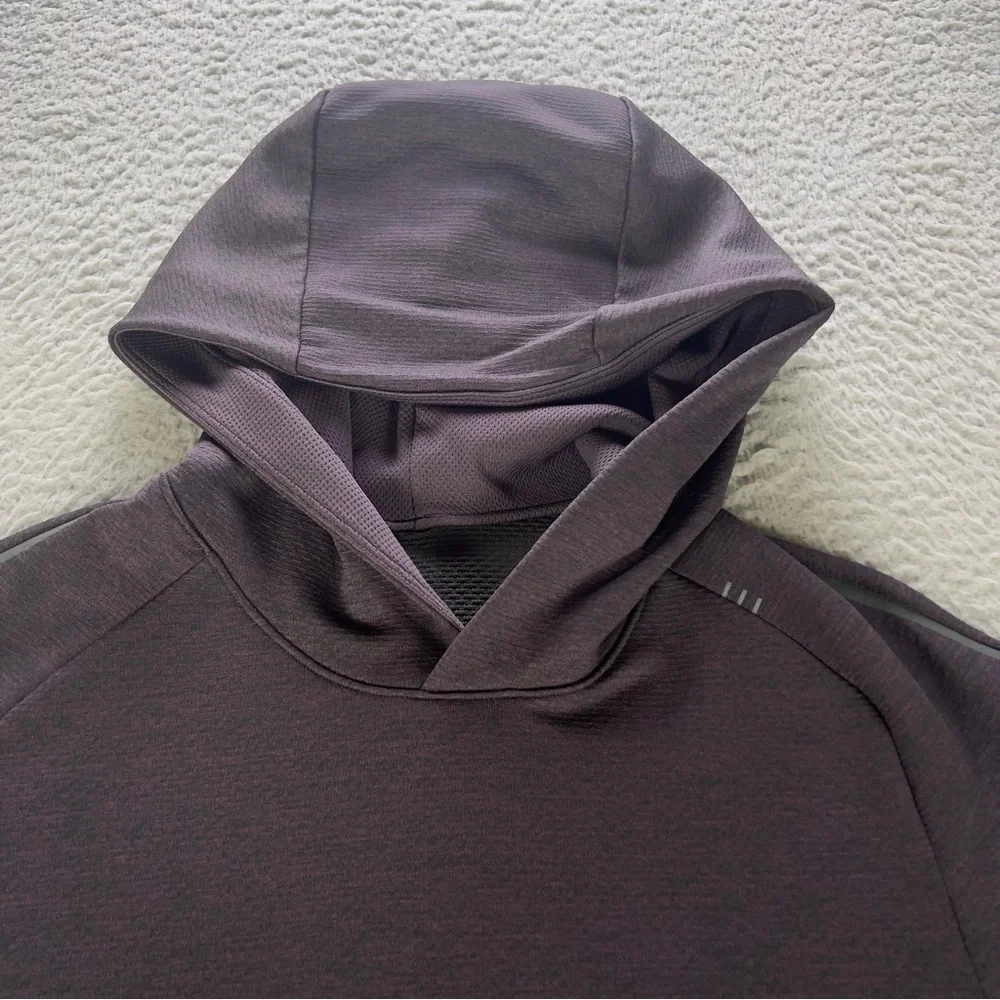 Lululemon Textured Tech Hoodie Mens XS Purple Pullover Active Lightweight Preppy - Picture 7 of 8